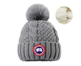 Wholesale Canada Goose Gray Knit Beanie Hat AAA 9040