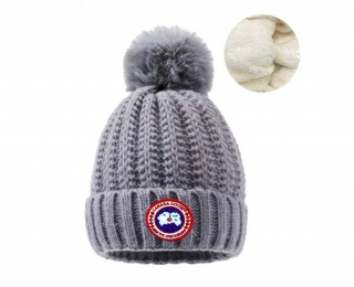Wholesale Canada Goose Gray Knit Beanie Hat AAA 9041