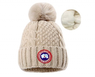 Wholesale Canada Goose Khaki Knit Beanie Hat AAA 9042
