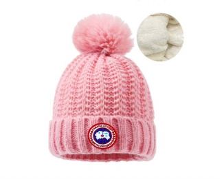 Wholesale Canada Goose Pink Knit Beanie Hat AAA 9044