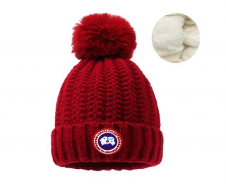 Wholesale Canada Goose Red Knit Beanie Hat AAA 9046