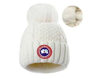 Wholesale Canada Goose White Knit Beanie Hat AAA 9047