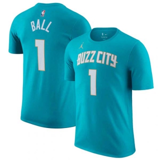 Men's Charlotte Hornets LaMelo Ball Jordan Brand Teal 2023-24 City Edition T-Shirt