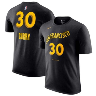 Men's Golden State Warriors Stephen Curry Nike Black 2023-24 City Edition T-Shirt