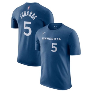 Men's Minnesota Timberwolves Anthony Edwards Nike Blue 2023-24 City Edition T-Shirt