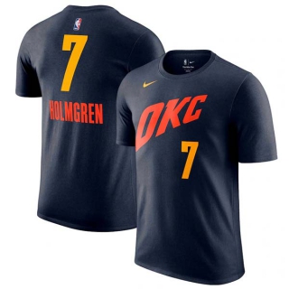 Men's Oklahoma City Thunder Chet Holmgren Nike Navy 2023-24 City Edition T-Shirt