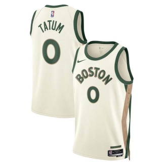 Men's Boston Celtics Jayson Tatum Nike White 2023-24 Swingman City Edition Jersey