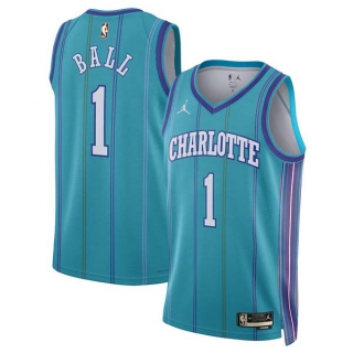 Men's Charlotte Hornets LaMelo Ball Jordan Brand Teal 2023-24 Swingman Replica Classic Edition Jersey