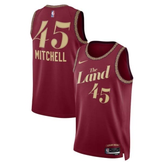 Men's Cleveland Cavaliers Donovan Mitchell Nike Wine 2023-24 Swingman City Edition Jersey