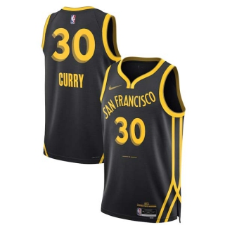 Men's Golden State Warriors Stephen Curry Nike Black 2023-24 Swingman City Edition Jersey