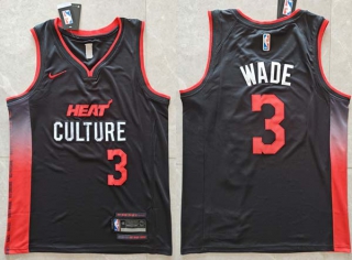 Men's Miami Heat Dwyane Wade Nike Black 2023-24 Swingman City Edition Jersey