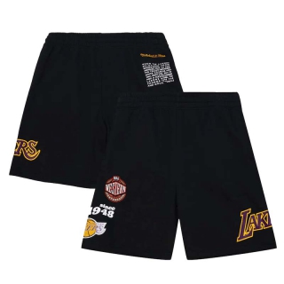 Men's NBA Los Angeles Lakers Mitchell & Ness Black Printed Shorts