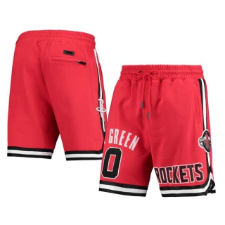 Men's NBA Houston Rockets #0 Jalen Green Pro Standard Red Heat Press Shorts