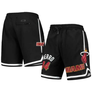 Men's NBA Miami Heat #14 Tyler Herro Pro Standard Black Heat Press Shorts