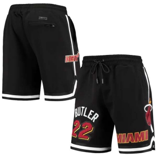 Men's NBA Miami Heat #22 Jimmy Butler Pro Standard Black Heat Press Shorts