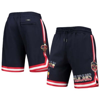 Men's NBA New Orleans Pelicans #1 Zion Williamson Pro Standard Navy Heat Press Shorts
