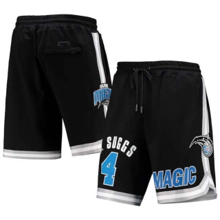 Men's NBA Orlando Magic #4 Jalen Suggs Pro Standard Black Heat Press Shorts