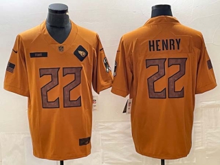 Men's NFL Tennessee Titans #22 Derrick Henry Nike Brown 2023 Salute To Service Limited Jersey