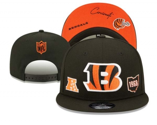 NFL Cincinnati Bengals New Era Black AFC Identity 9FIFTY Snapback Hat 3023