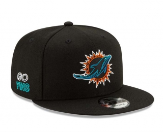 NFL Miami Dolphins New Era Black 2020 NFL Draft Official 9FIFTY Snapback Hat 2011