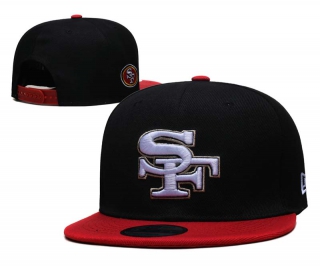 NFL San Francisco 49ers New Era Black Red Logo Elements 9FIFTY Snapback Hat 6051