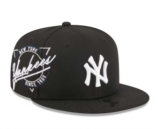 MLB New York Yankees New Era Black Neon 9FIFTY Snapback Hat 2234