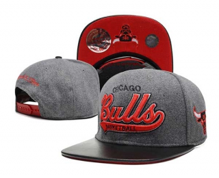 NBA Chicago Bulls Mitchell & Ness Gray Black Snapback Hat 8061