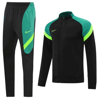 Men's Nike Athletic Full Zip Jacket Sweatsuits Black Green