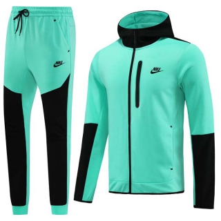 Men's Nike Athletic Full Zip Jacket Hoodie Sweatsuits Aqua Black