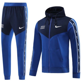 Men's Nike Athletic Full Zip Jacket Hoodie Sweatsuits Navy Royal
