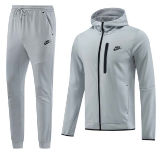 Men's Nike Athletic Full Zip Jacket Hoodie Sweatsuits Silver (2)