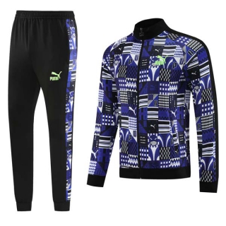 Men's Puma Athletic Full Zip Jacket Sweatsuits Black Blue