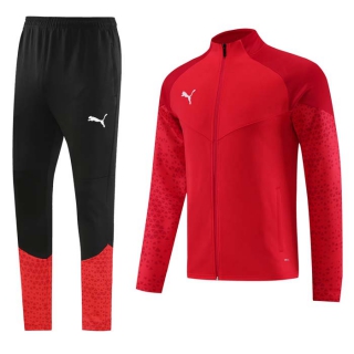 Men's Puma Athletic Full Zip Jacket Sweatsuits Red Black (2)