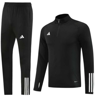 Men's Adidas Athletic Half Zip Jacket Sweatsuits Black (1)