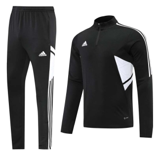Men's Adidas Athletic Half Zip Jacket Sweatsuits Black (2)