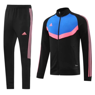 Men's Adidas Athletic Full Zip Jacket Sweatsuits Black Pink