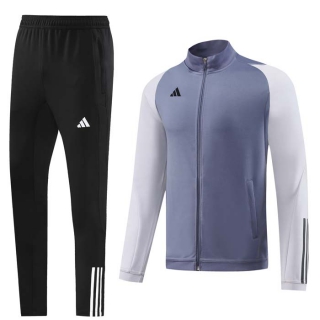 Men's Adidas Athletic Full Zip Jacket Sweatsuits Gray Black