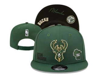 NBA Milwaukee Bucks New Era Hunter Green 9FIFTY Snapback Hat 3030