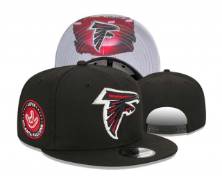 NFL Atlanta Falcons New Era Black The NFL ASL Collection by Love Sign Side Patch 9FIFTY Snapback Hat 3029