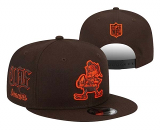 NFL Cleveland Browns New Era Brown Goth Side Script 9FIFTY Snapback Hat 3020