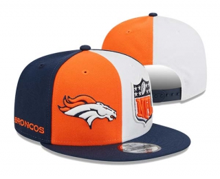 NFL Denver Broncos New Era Orange Navy 2023 Sideline 9FIFTY Snapback Hat 3051