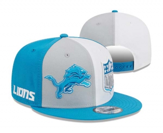 NFL Detroit Lions New Era Cream Blue 2023 Sideline 9FIFTY Snapback Hat 3004