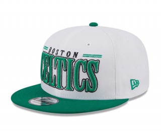 NBA Boston Celtics New Era White Green Team Stack 9FIFTY Snapback Hat 2036