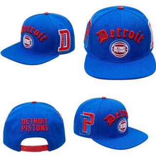NBA Detroit Pistons Pro Standard Royal Old English Snapback Hat 2018