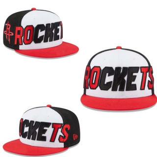 NBA Houston Rockets New Era White Red Back Half 9FIFTY Snapback Hat 2008