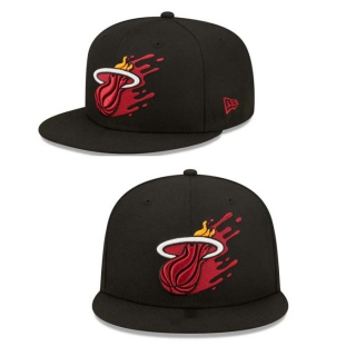 NBA Miami Heat New Era Black 9FIFTY Snapback Hat 2028