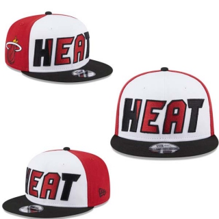 NBA Miami Heat New Era White Black Back Half 9FIFTY Snapback Hat 2030