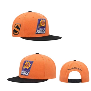 NBA Phoenix Suns Mitchell & Ness OrangeBlack Side Core 2.0 Snapback Hat 2017