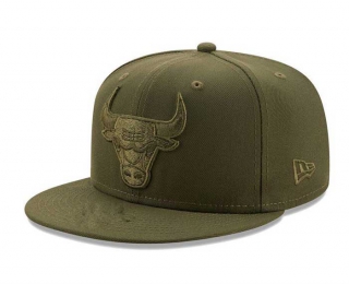 Wholesale NBA Chicago Bulls New Era Olive Green Embroidered 9FIFTY Snapback Hats 2253
