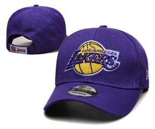 Wholesale NBA Los Angeles Lakers New Era Purple Curved Brim Embroidered 9FIFTY Snapback Hats 2132